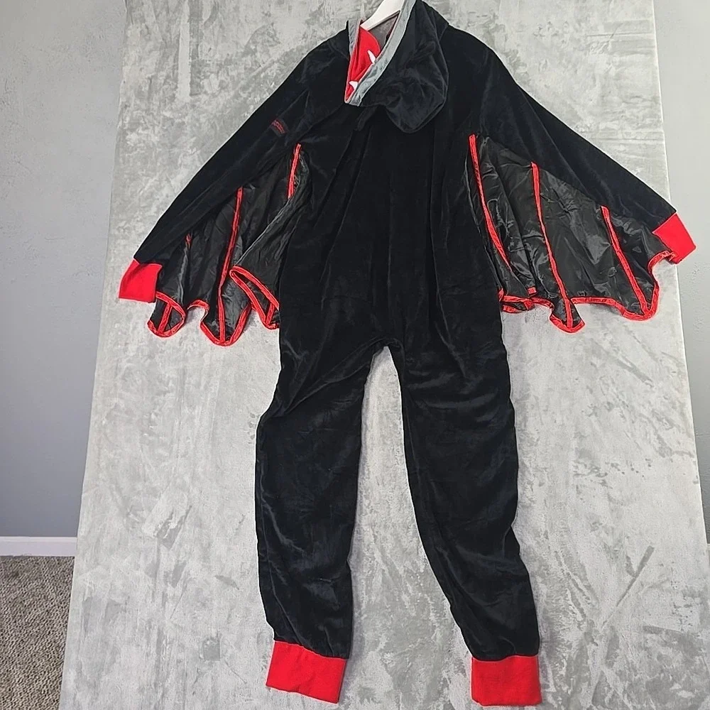 Tipsy Elves Bat Costume Adult Size Medium Velour Halloween Cosplay - Picture 4 of 7